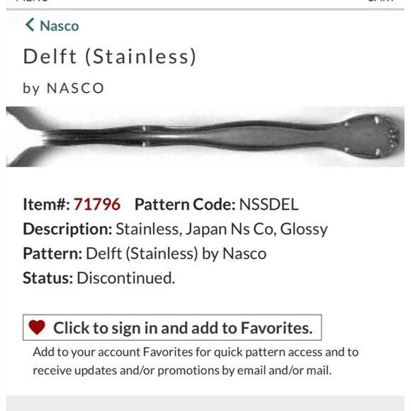 8-Piece Nasco Delft Stainless Steel Seafood Forks Glossy Finish Discontinued Pat - Picture 1 of 4